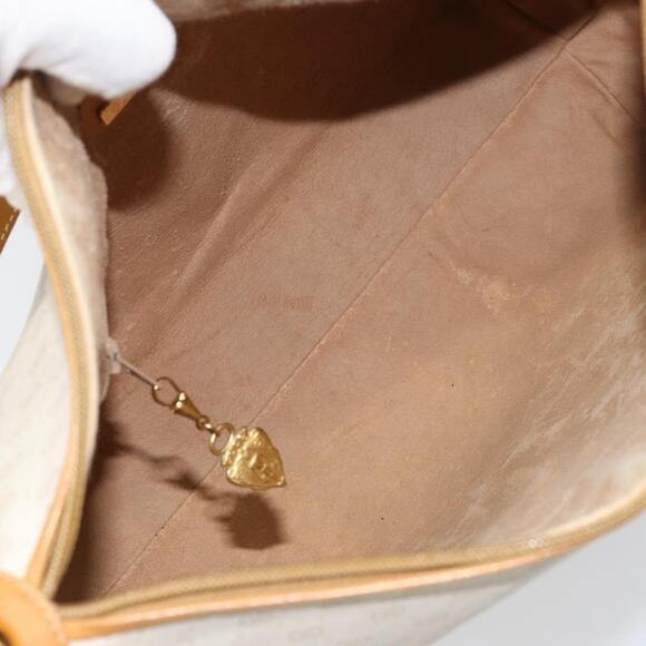 GUCCI Micro GG Supreme Shoulder Bag PVC Beige Gold 104 004 0024 Auth BA9177